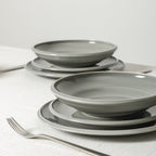 Harmony Stoneware Dinnerware Set - Grey