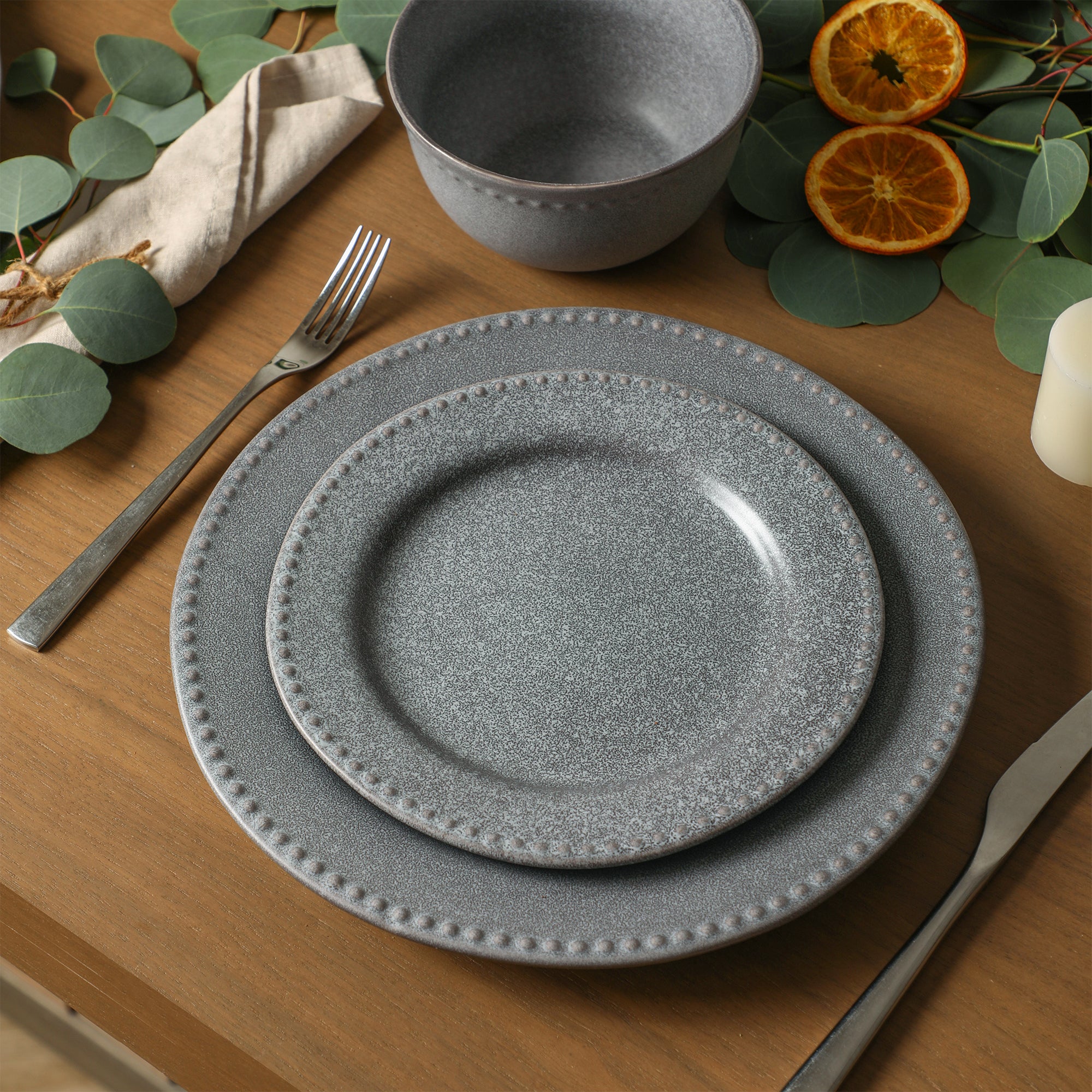 Comet Stoneware Bowl Set - Grey