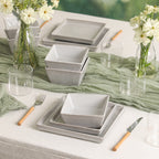 Grace Stoneware Dinnerware Set - White