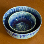 Hanami Stoneware Service Bowl Set - Blue