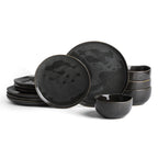 Mirella Stoneware Dinnerware Set - Charcoal