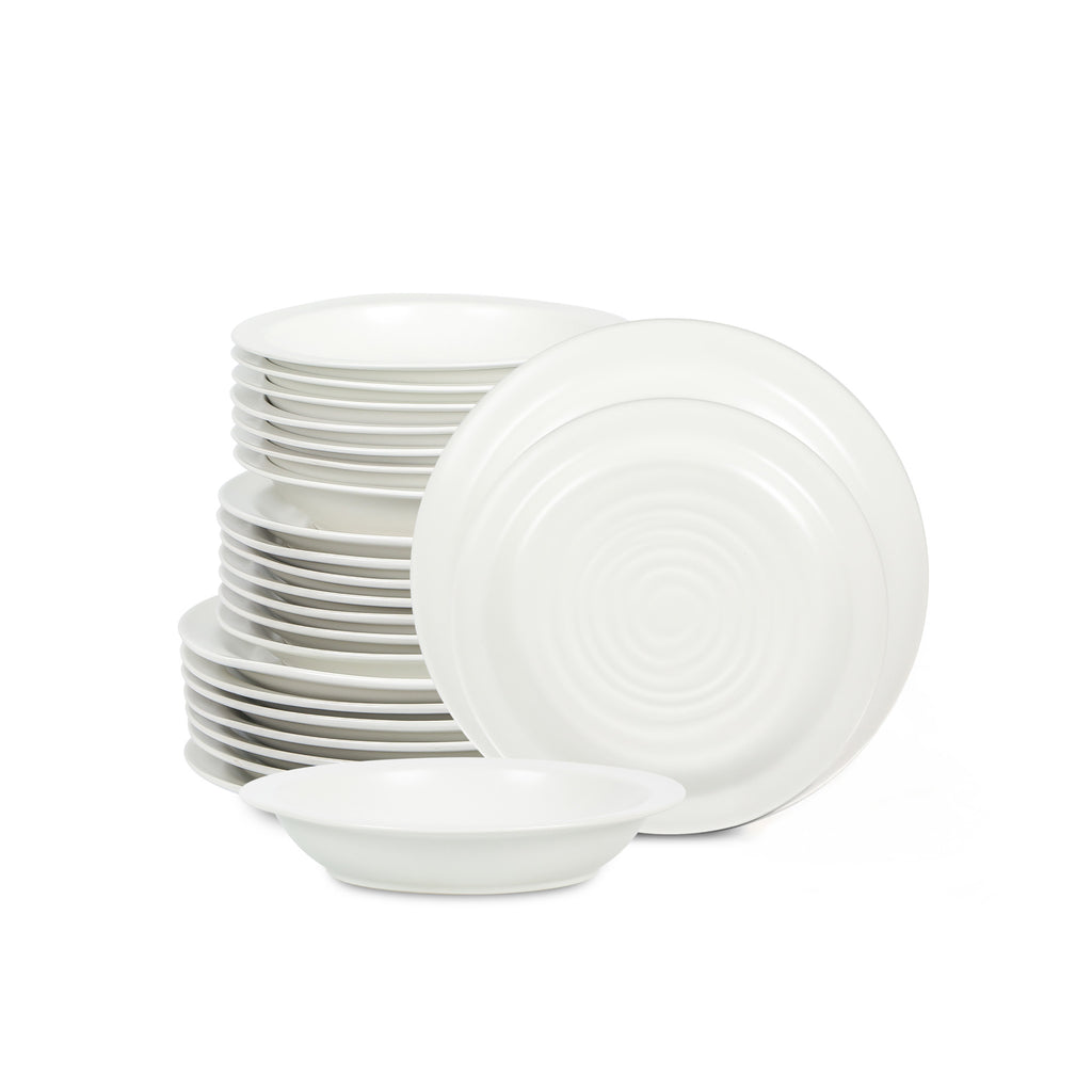Orbit Stoneware Dinnerware Set - White