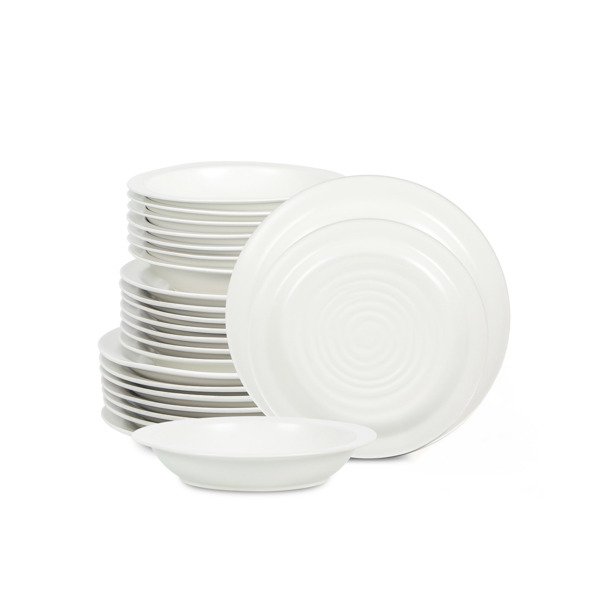 Orbit Stoneware Dinnerware Set - White