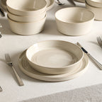 Claire Stoneware Pasta Bowl Set - White
