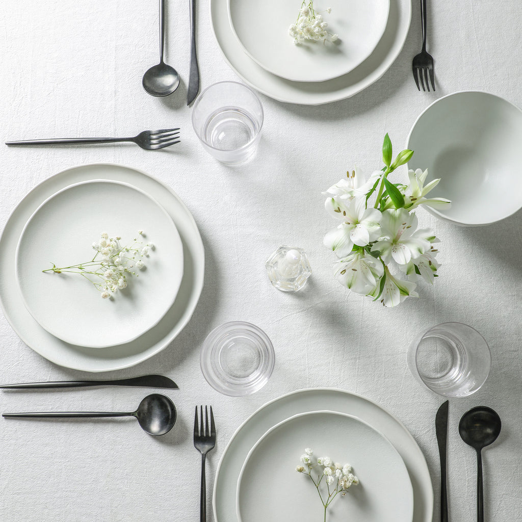 Rio Stoneware Dinnerware Set with Glassware - Beige