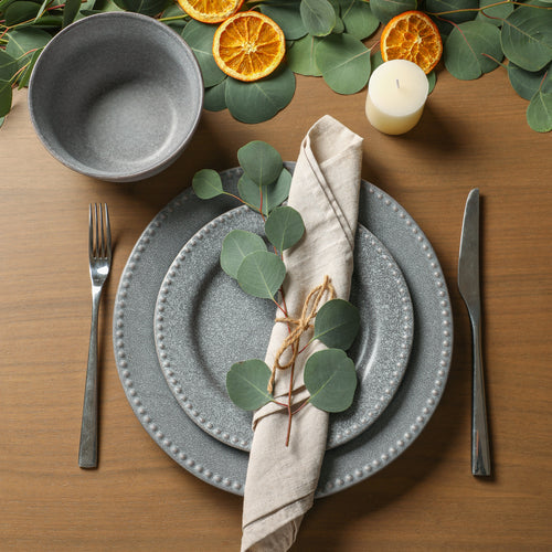 Comet Stoneware Dinnerware Set - Grey