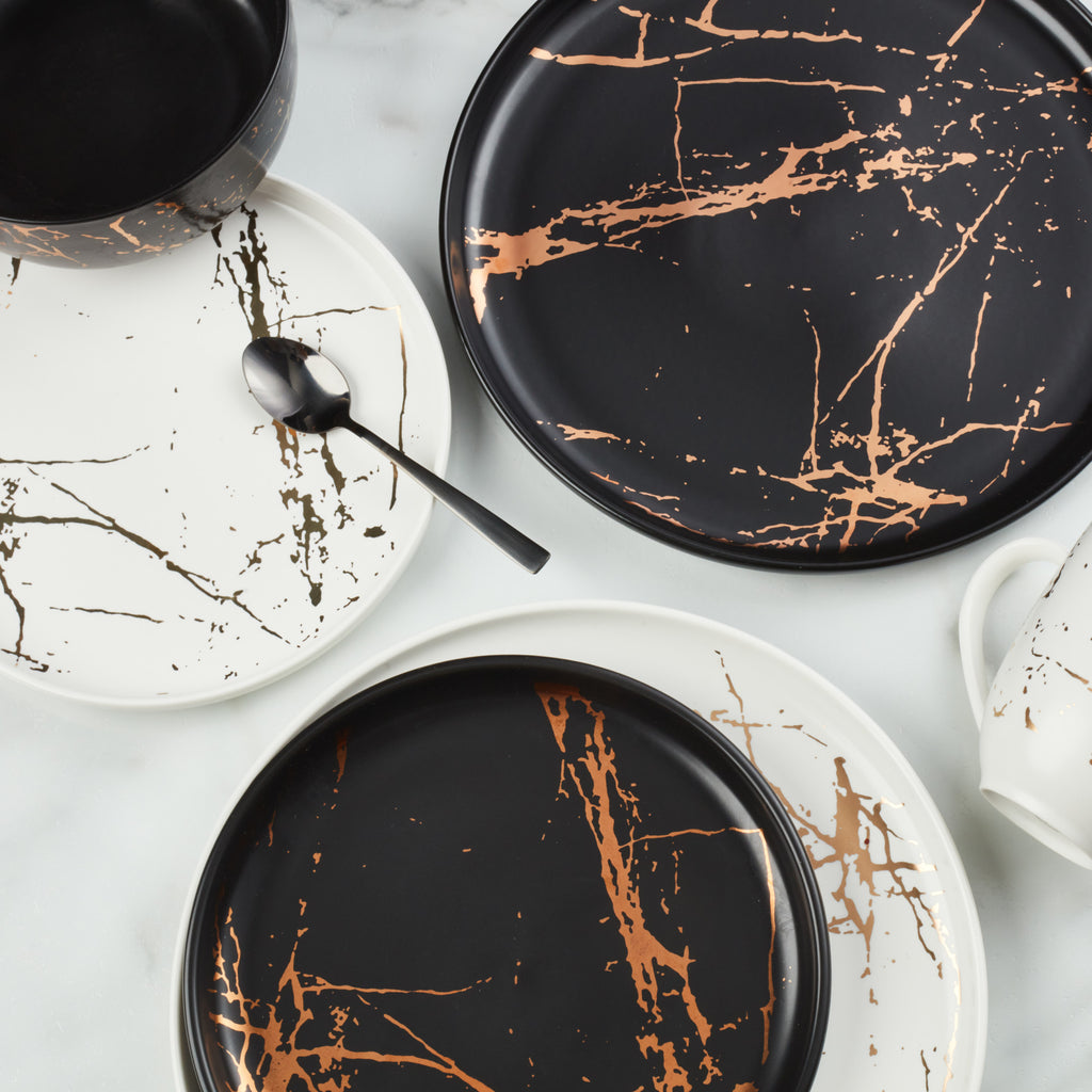 Zora Porcelain Dinnerware Set - White