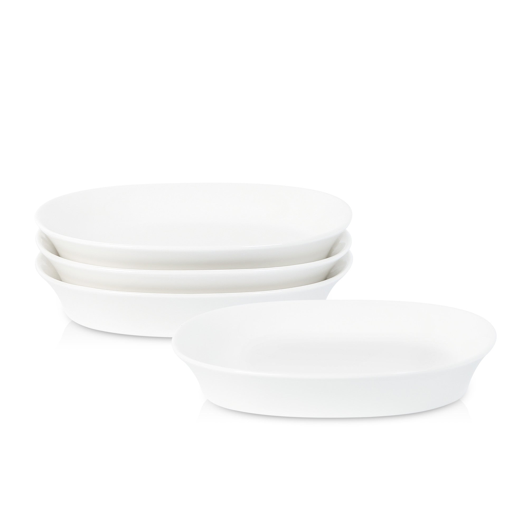 Stone + Lain Quadro Porcelain White Pasta Bowl | 4-Piece