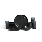Elio Stoneware Dinnerware Set - Black