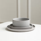 Haven Stoneware Dinnerware with Cereal Bowl Set - Grey