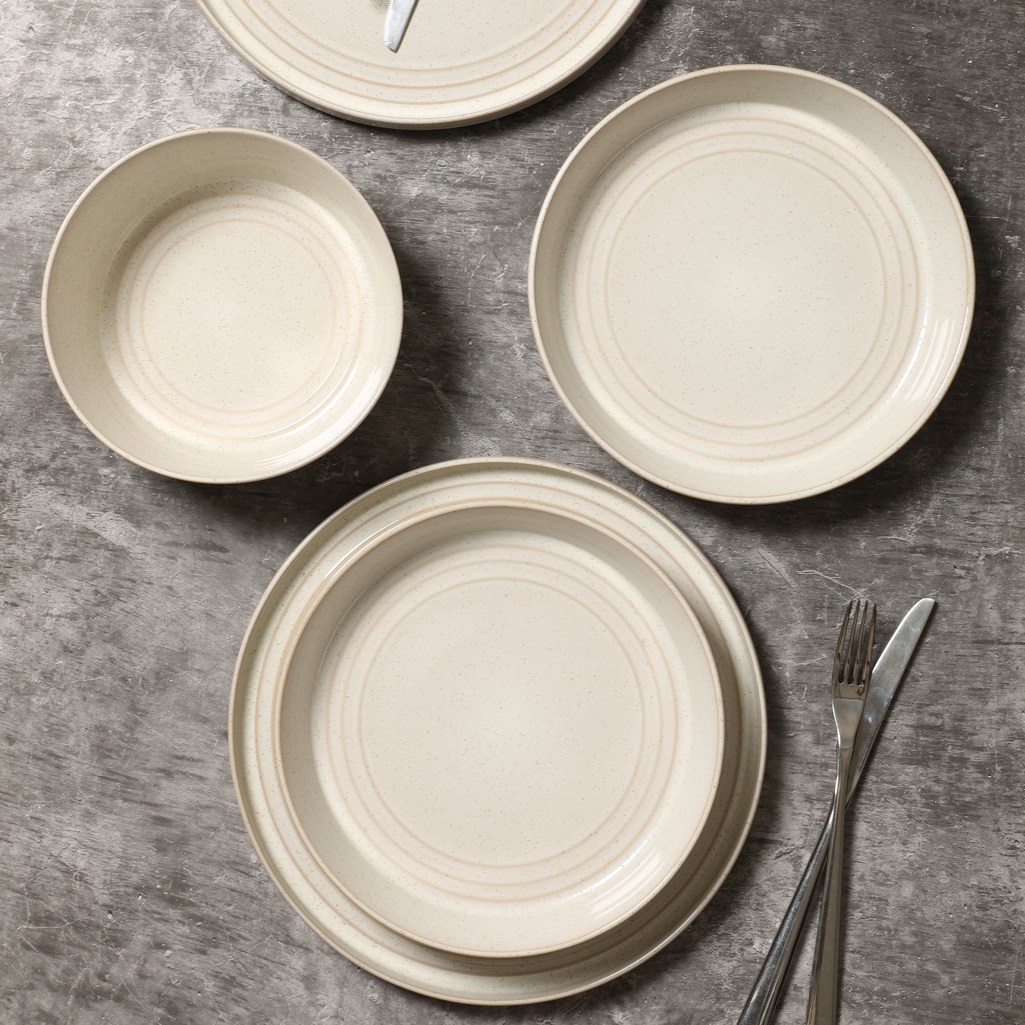 Claire Stoneware Dinnerware Set - White
