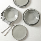 Harmony Stoneware Dinnerware Set - Grey