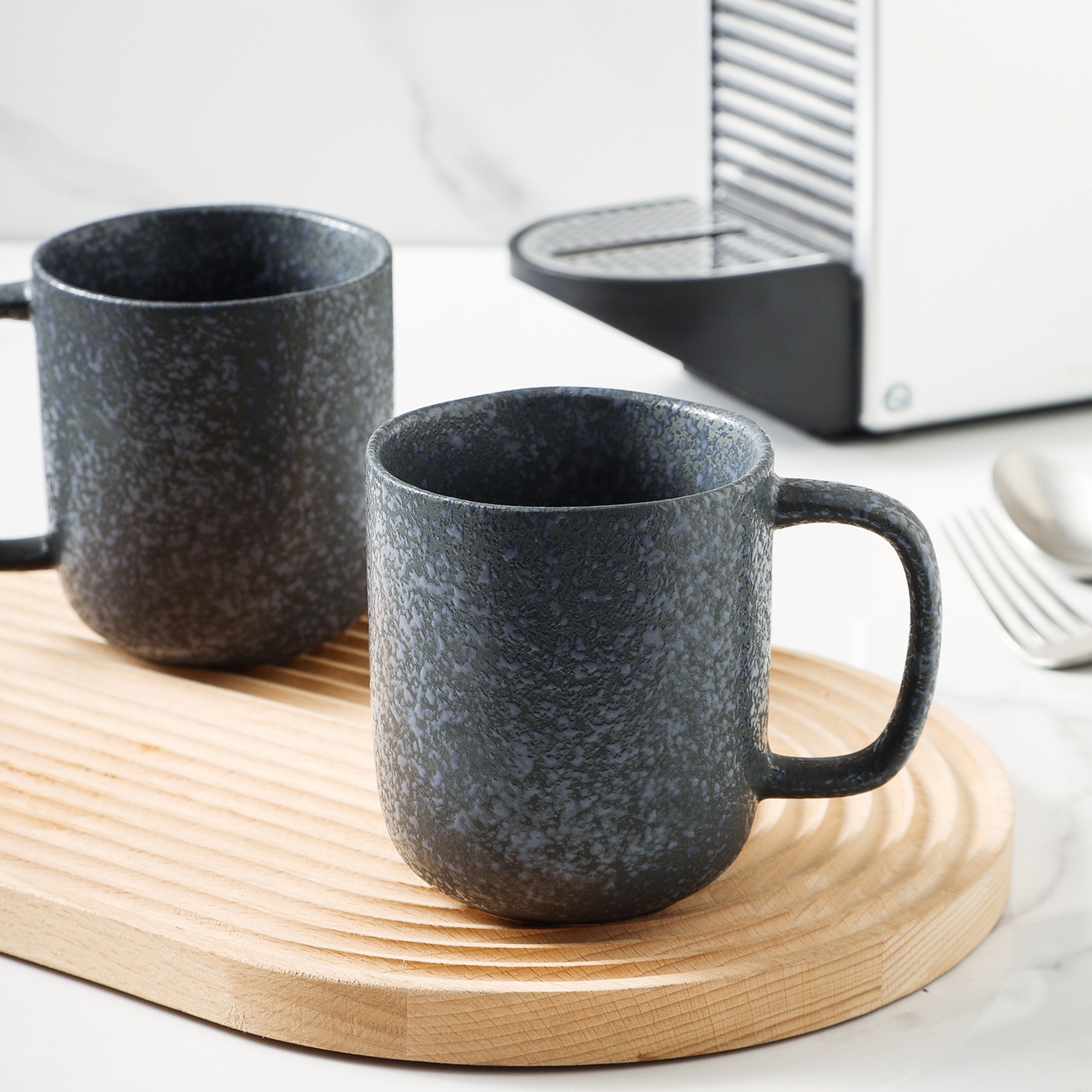 Tom Stoneware Dinnerware Set - Grey And Blue
