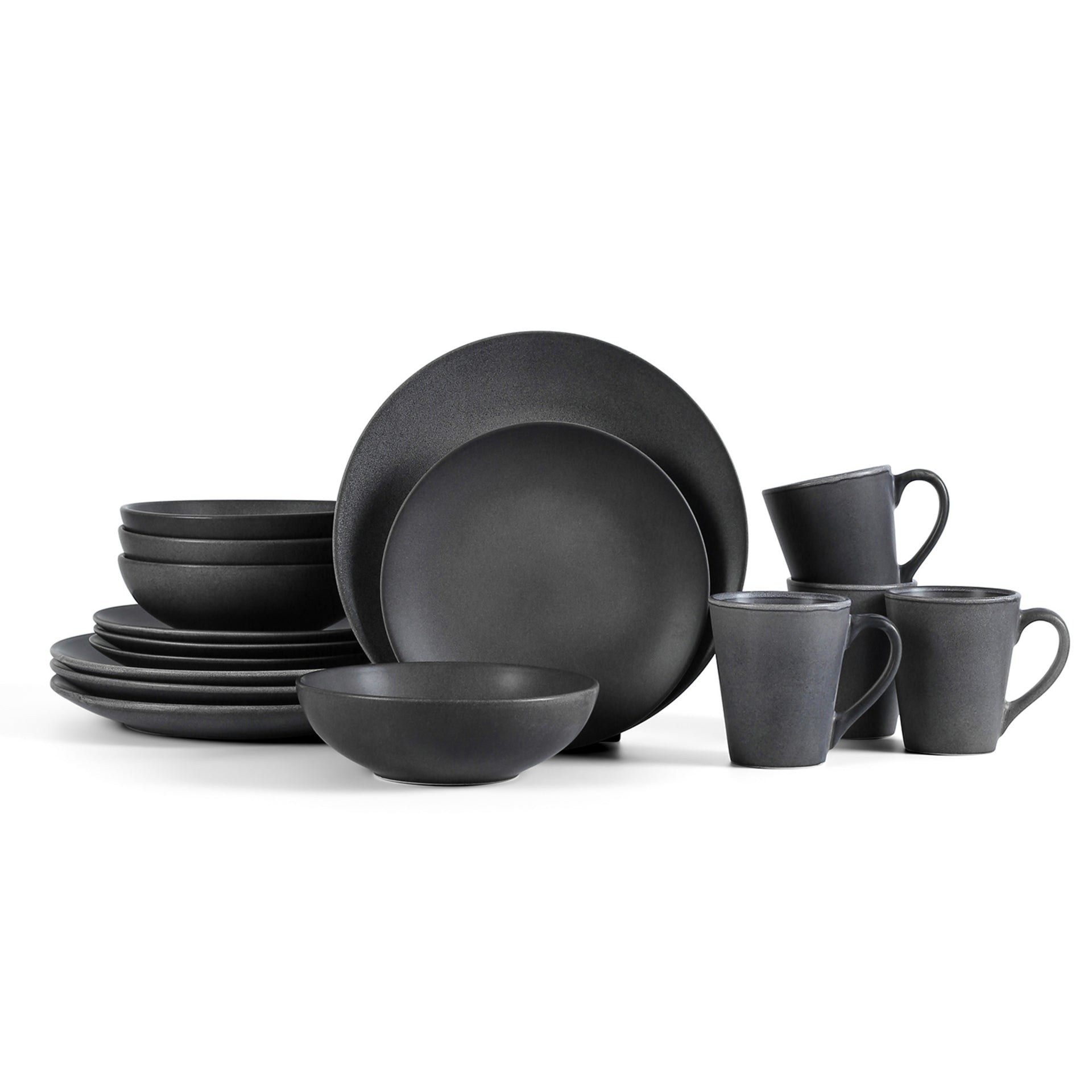 Stone Lain Grao Stoneware Grey Dinnerware Set 32-Piece
