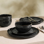 Mirella Stoneware Dinnerware Set - Charcoal