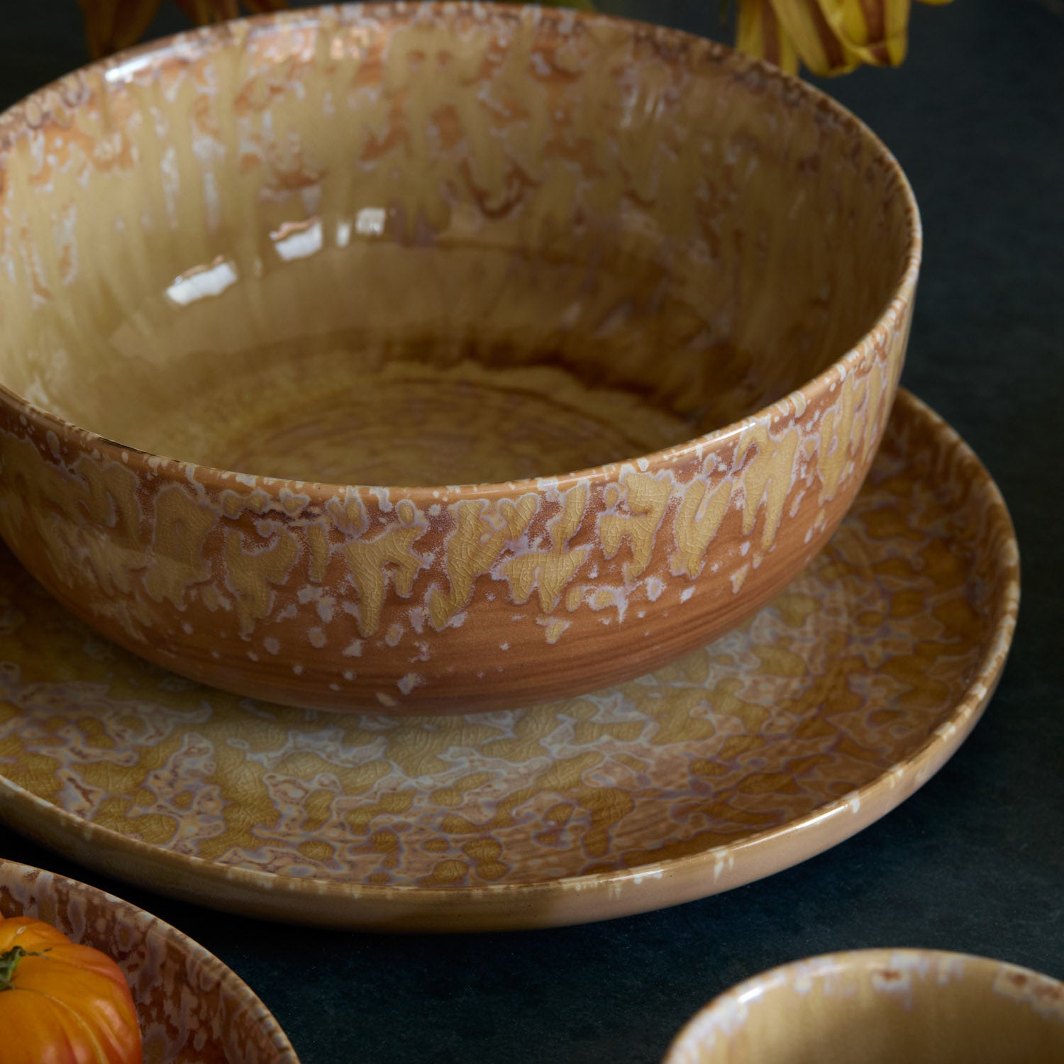 Hanami Stoneware Dinner Plate Set - Beige