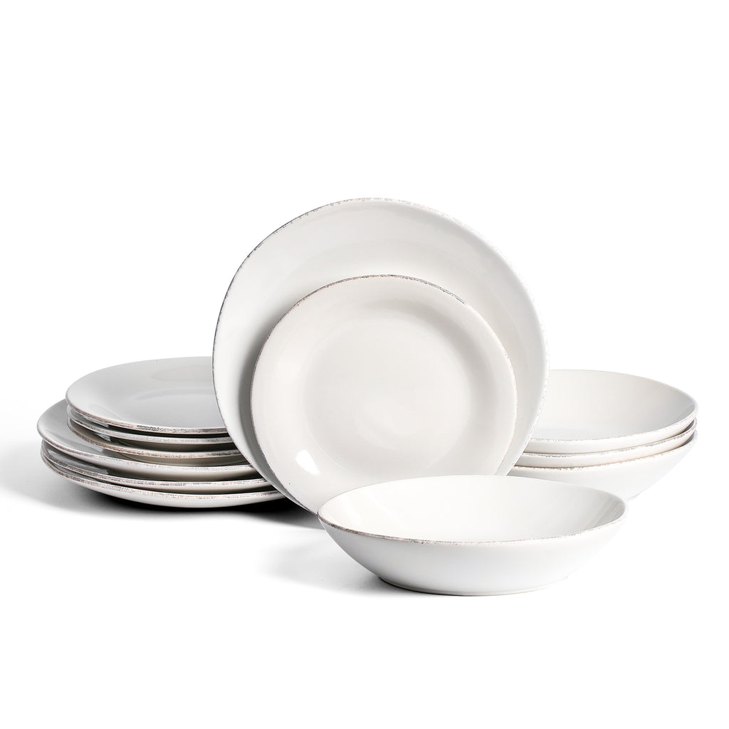 Essence Stoneware Dinnerware Set - White