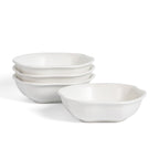 Amorphous Stoneware Pasta Bowl Set - White