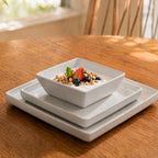 Grace Stoneware Dinnerware Set - White