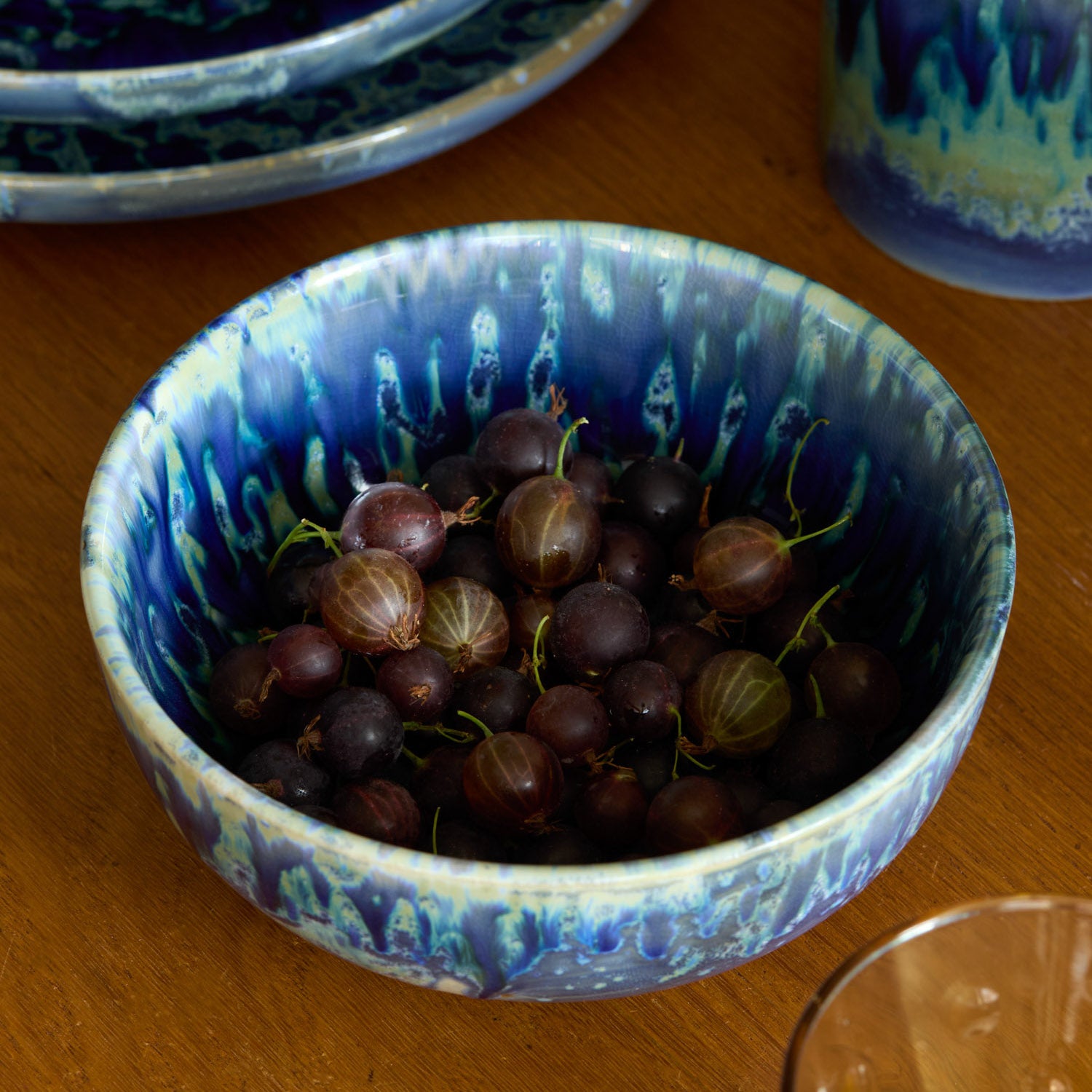 Hanami Stoneware Dinnerware Set - Blue