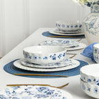 Fiore New Bone China Pasta Bowl Set - Blue