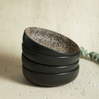 Sophie Stoneware Dinnerware Set - Brown And Black