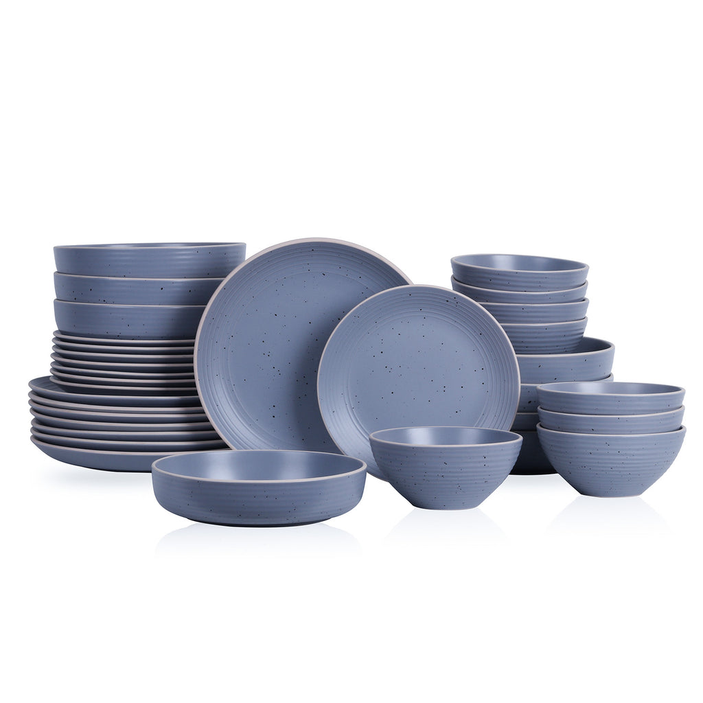 Lauren Stoneware Dinnerware Set - Light Gray