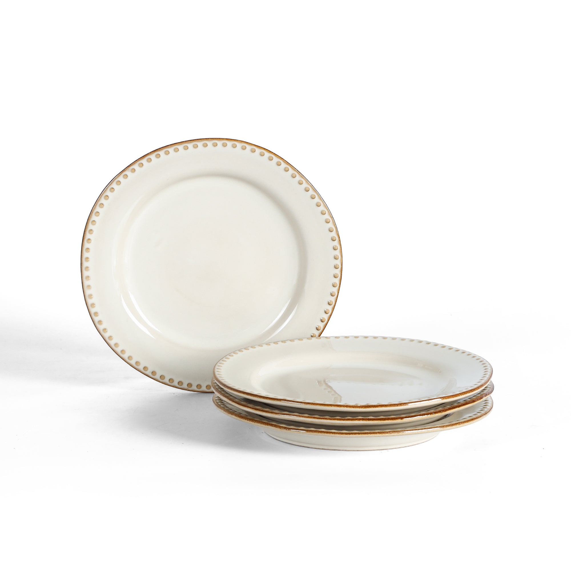 Comet Stoneware Salad Plate Set - Cream