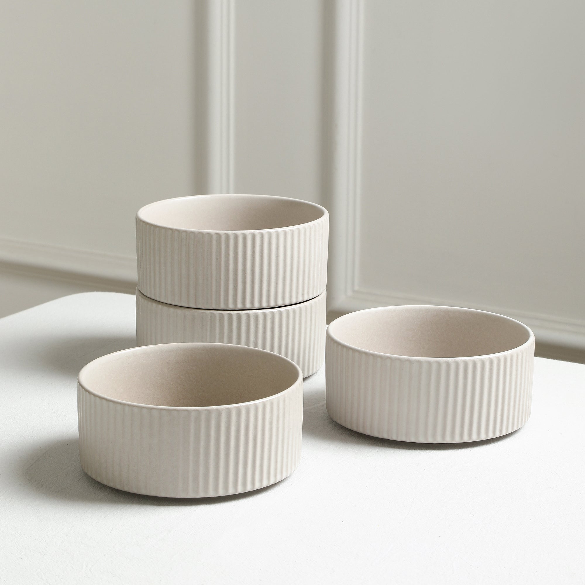 Haven Stoneware Dinnerware with Cereal Bowl Set - Beige
