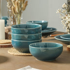 Riley Stoneware Dinnerware Set - Blue