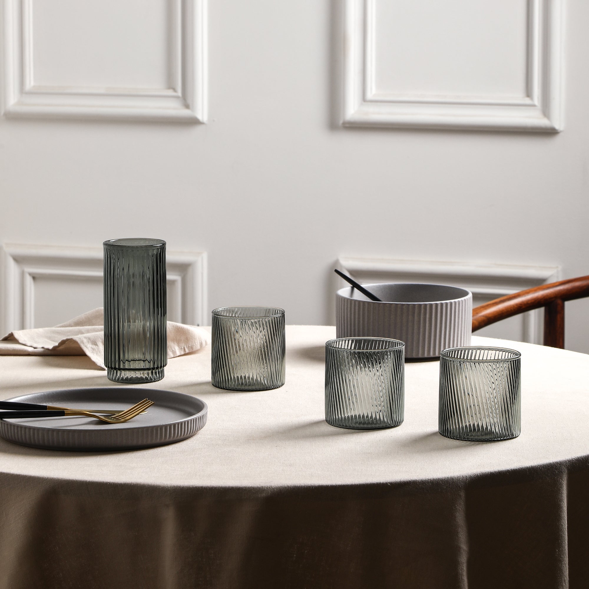 Haven Borosilicate Glass Glass Set - Grey