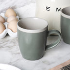 Serenity Stoneware Mug - Green And Cream