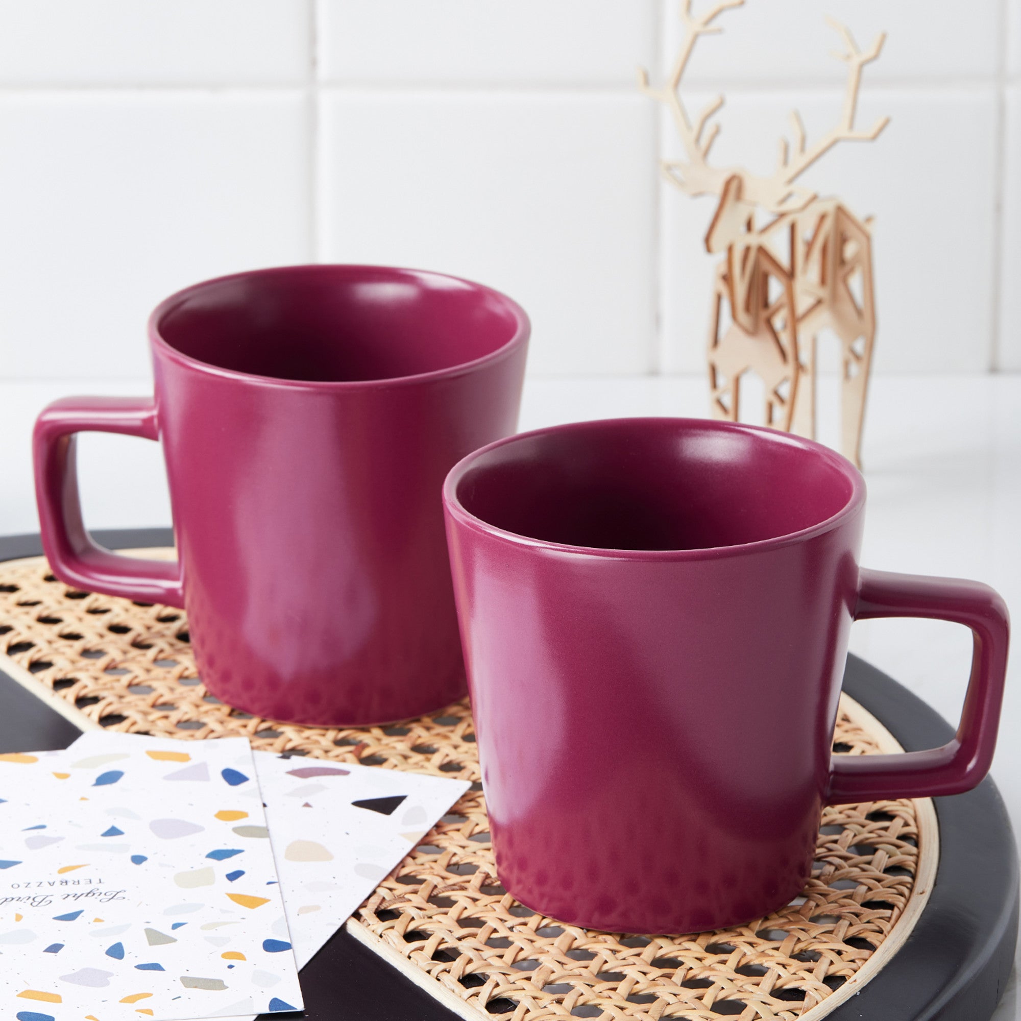 Cleo Stoneware Dinnerware Set - Magenta