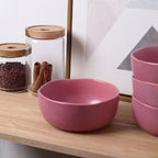 Tom Stoneware Bowl - Pink White