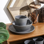 Abigail Stoneware Dinnerware Set - Gray