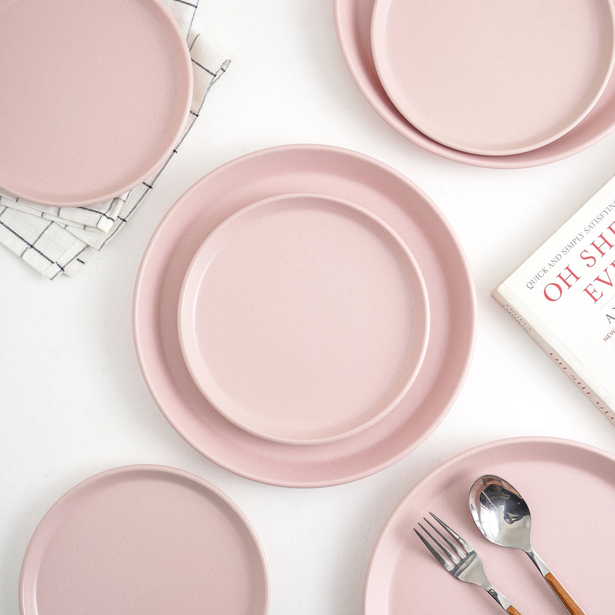 Albie Stoneware Dinner Plate - Pink