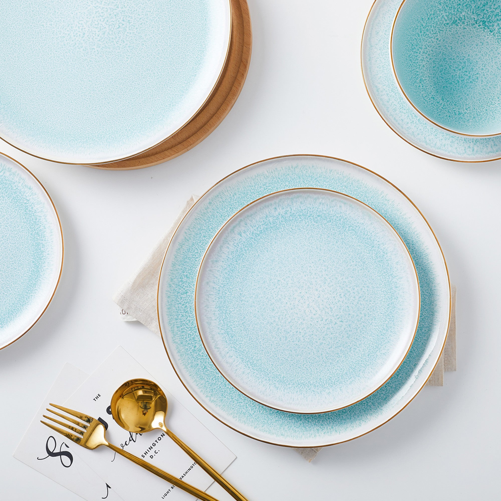 Josephine Porcelain Salad Plate - Mint