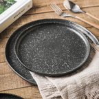 Tom Stoneware Dinner Plate - Black And White Reflection