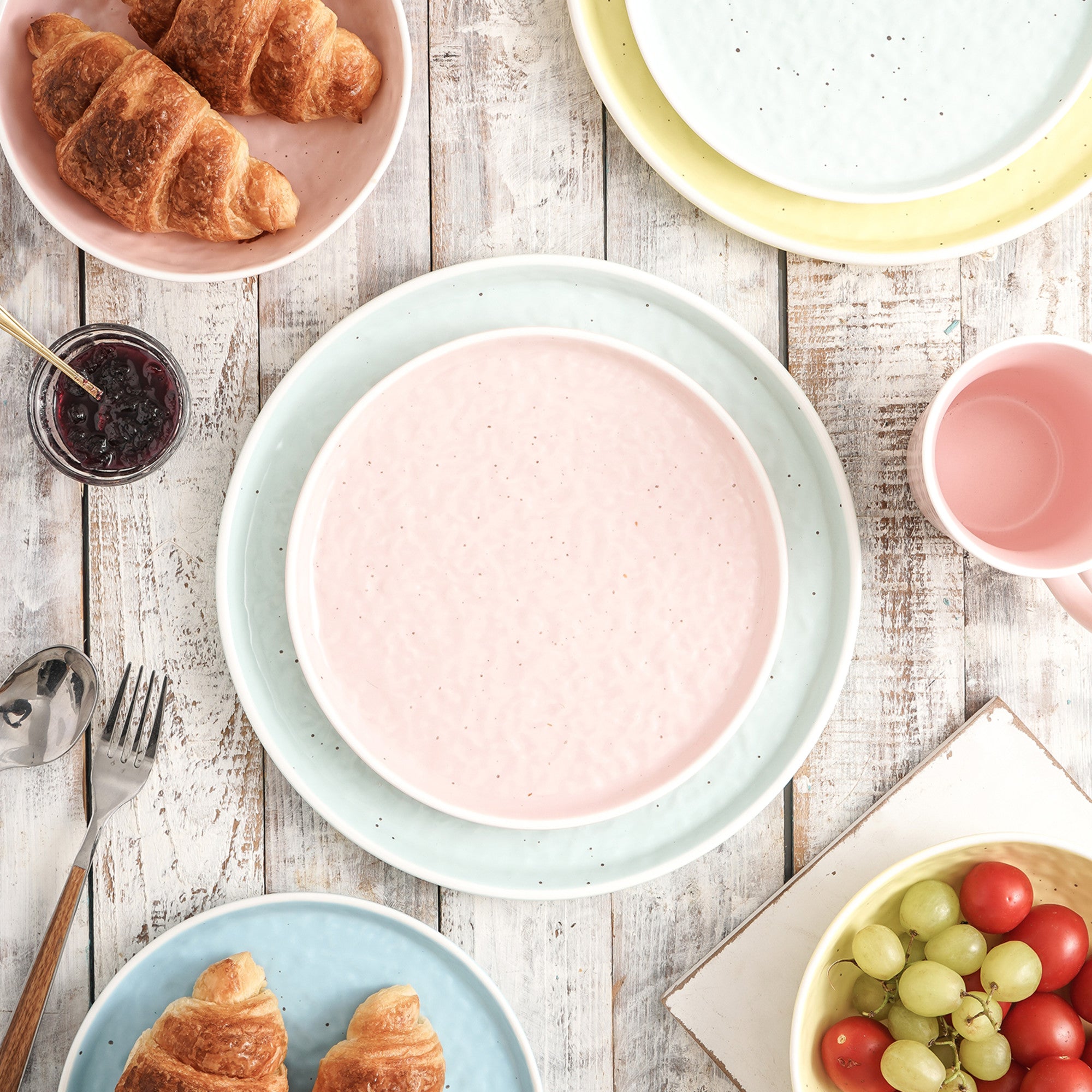 Elena Stoneware Dinner Plate - Mint