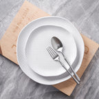 Abigael Stoneware Salad Plate - White