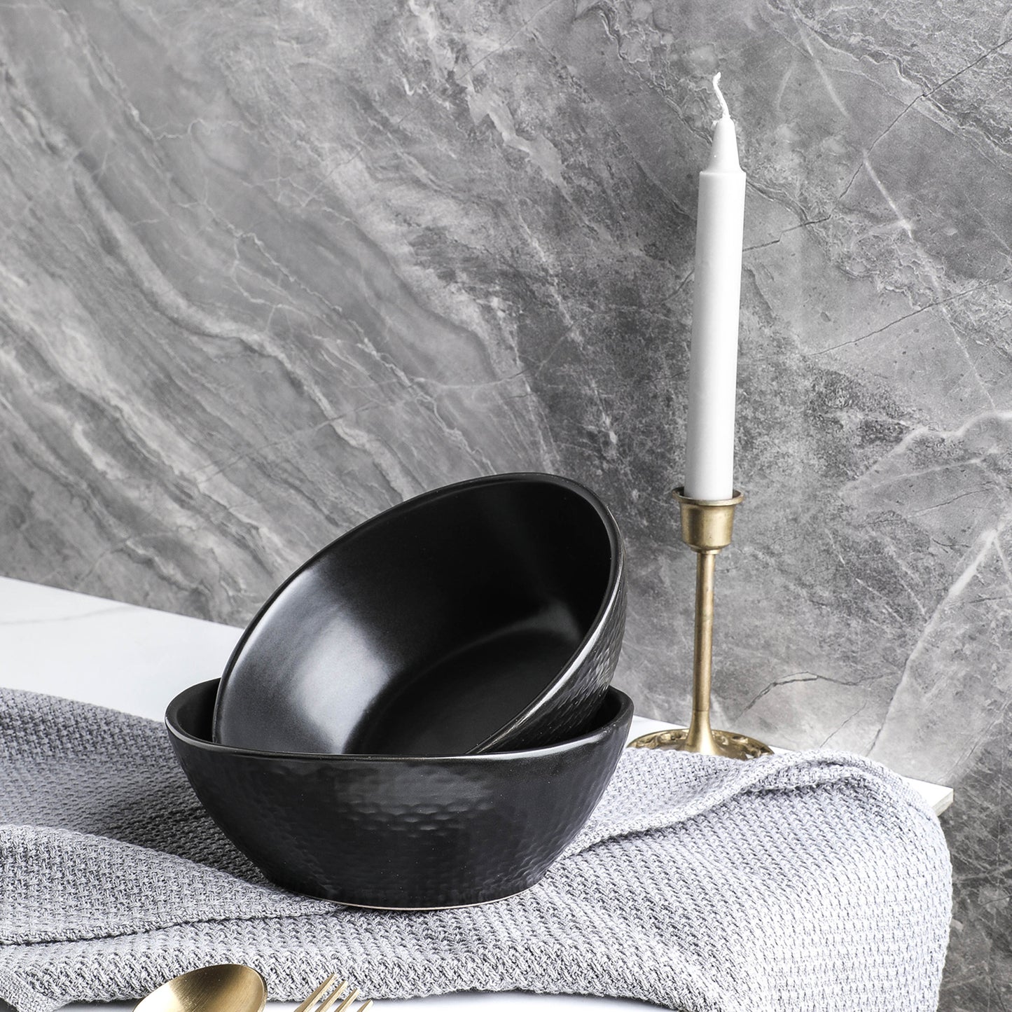 Abigael Stoneware Bowl - Black