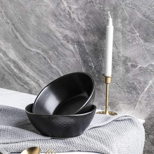 Abigael Stoneware Bowl - Black